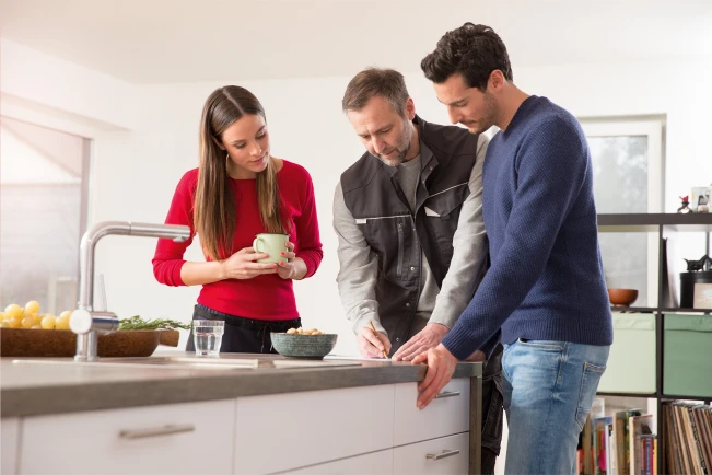 Couple With Installer